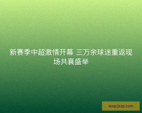 新赛季中超激情开幕 三万余球迷重返现场共襄盛举 新赛季中超激情开幕 三万余球迷重返现场共襄盛举